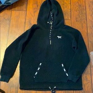 Victoria Secret Pink fleece hooded pullover.